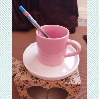 ماگ سرامیکی لعاب صورتی