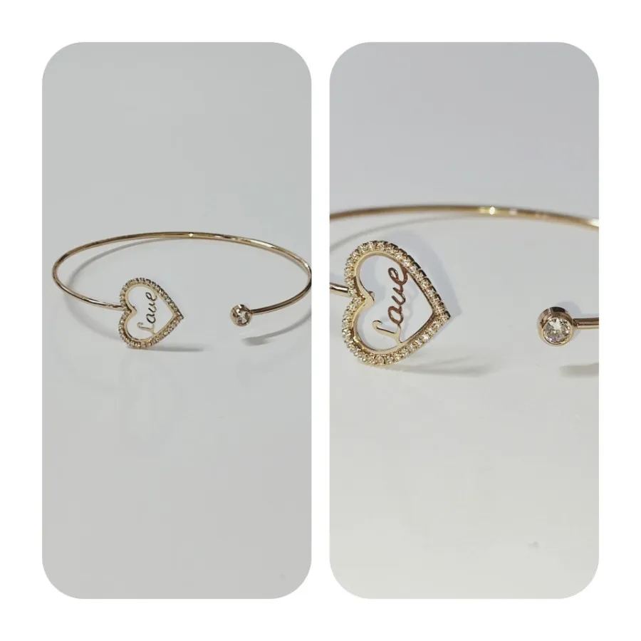 دستبند بنگل طرح love