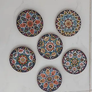 6 تا بشقاب مینا کاری همه