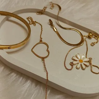 دستبند بابونه،ماری،قلب