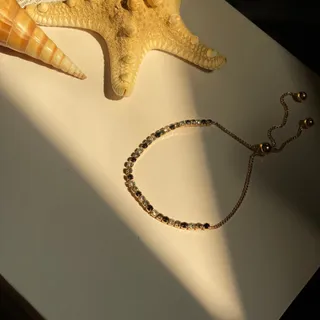 دستبند تنیسی ابکاری طلا
