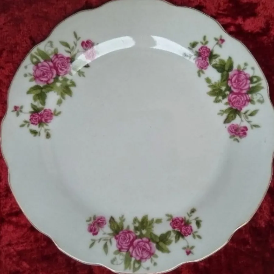 بشقاب گلسرخی آنتیک
