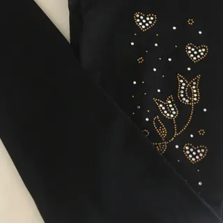 ساپورت مشکی نگین دار