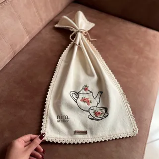 دستمال آشپزخانه دستدوز