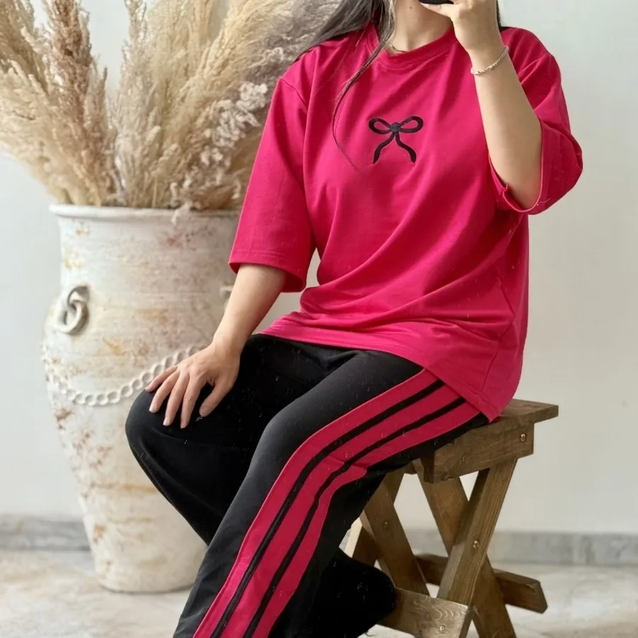 تیشرت شلوار پاپیون