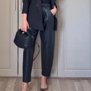 شلوار چرم مشکی
