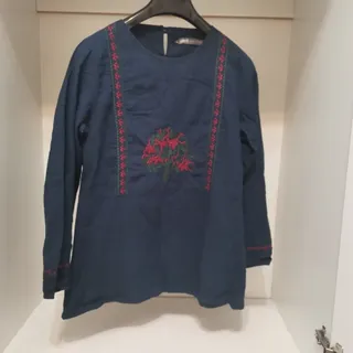 شومیز نخ سرمه ای