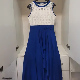 لباس مجلسی آبی بلند