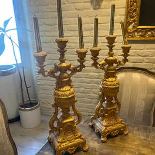 شمعدون3 شاخ رومیزی کلاسیک