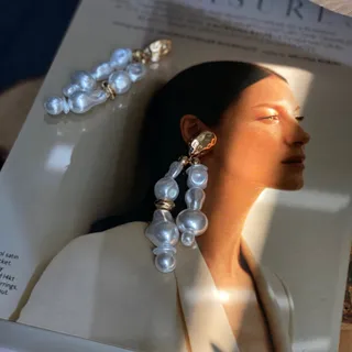 گوشواره مروارید اصل فشن