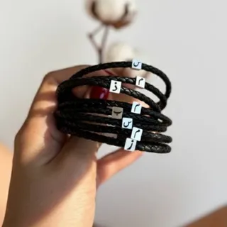 دستبند چرم ونقره