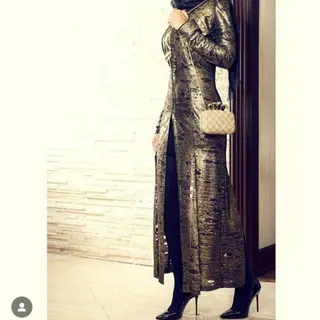 کت طلایی برنزی مجلسی بلند