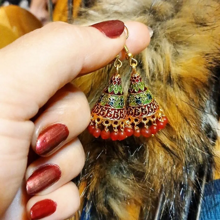 گوشواره هرمی هندی اصل