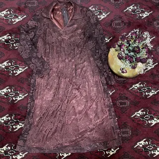 پیراهن گیپور قهوه ای
