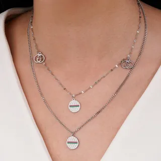 گردنبند استیل گوچی