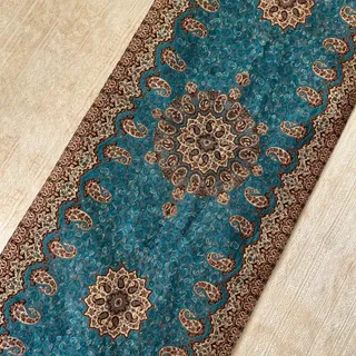رانر ترمه ی فیروزه ای