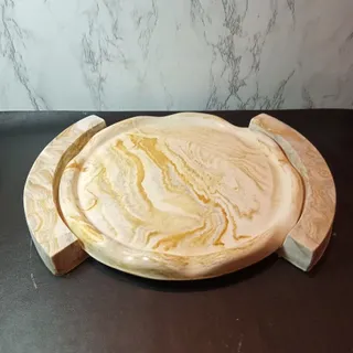 سینی دفرمه گرد با پایه