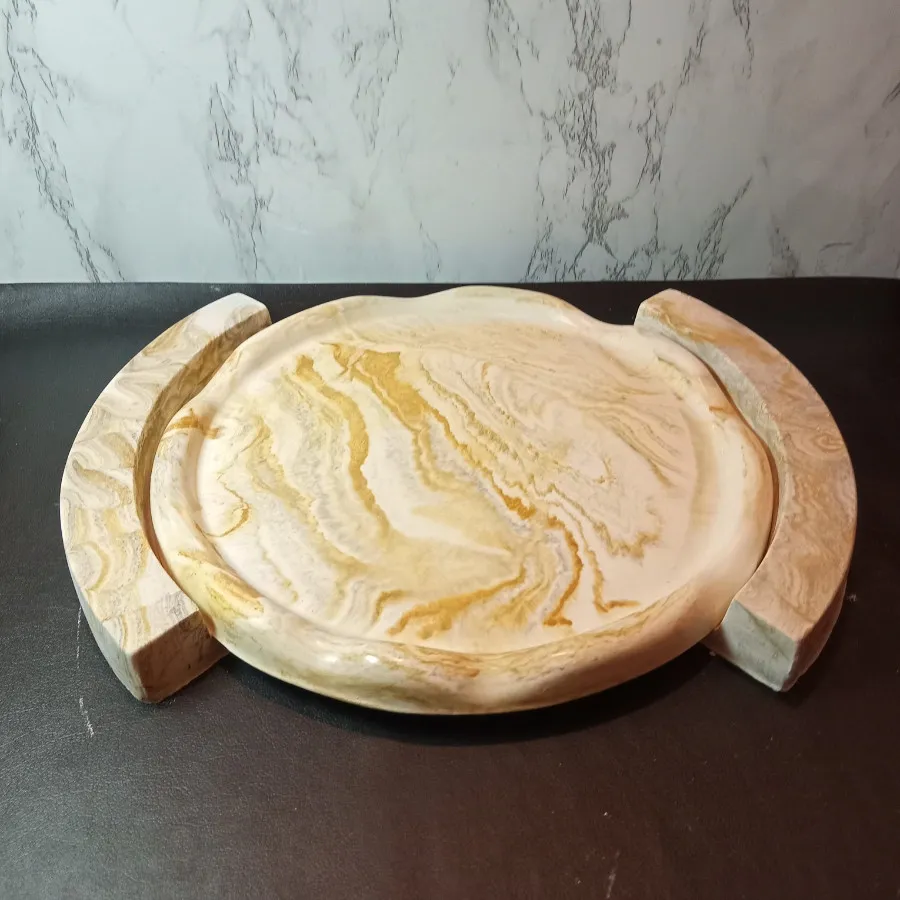 سینی دفرمه گرد با پایه