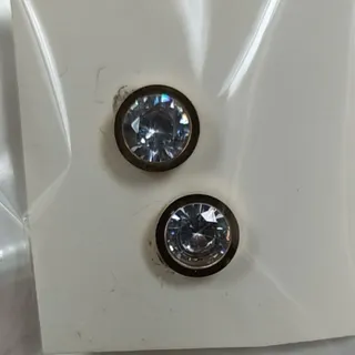 گوشواره تک نگین استیل