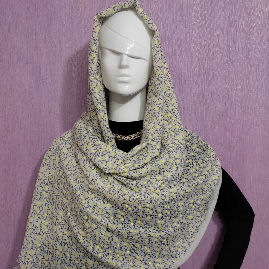شال نخی گل برجسته