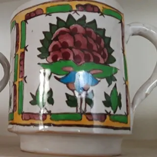 لیوان سفالی نقاشی با دست