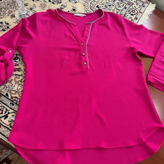 شومیز ژرژت سرخابی