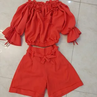 ست کراپ و شلوارک
