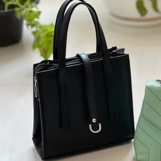 کیف دستی مشکی بند کوتاه