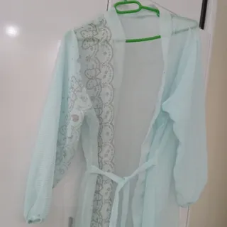 مانتوحریریارویه لباس آبی