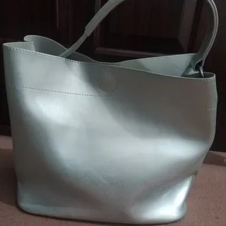 کیف نقره ای چرم