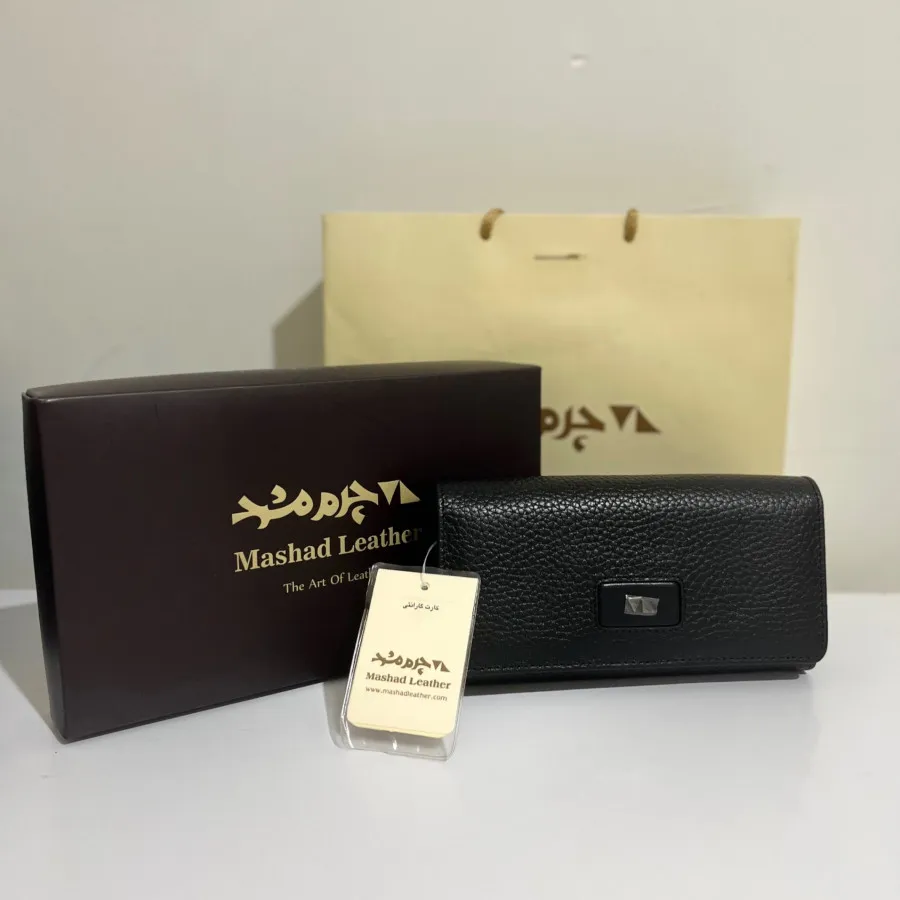 کیف پول چرم مشهد مشکی