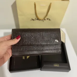 کیف پول چرم مشهد قهوه ای