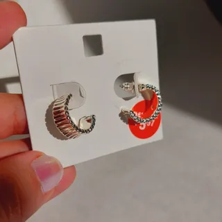 گوشواره حلقه ای رنگ ثابت