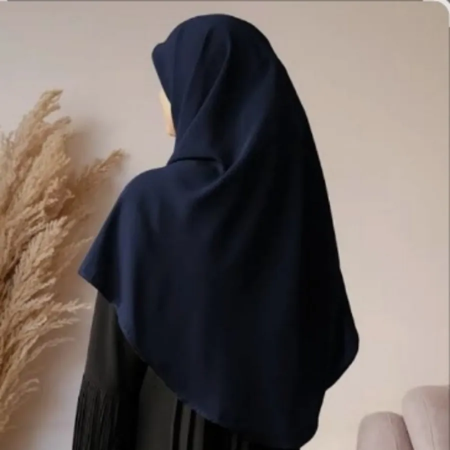 مقنعه کرپ اعلا سورمه ای