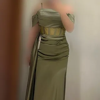 لباس مجلسی سبز ماچا