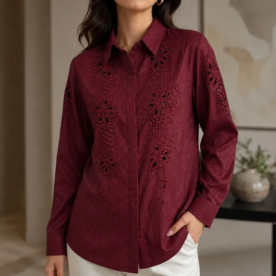 شومیز نگین کاری
