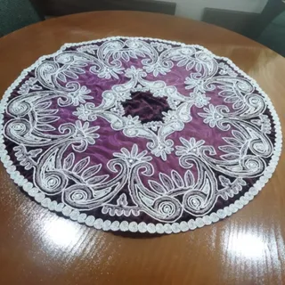رومیزی قیطان دوزی کارشده