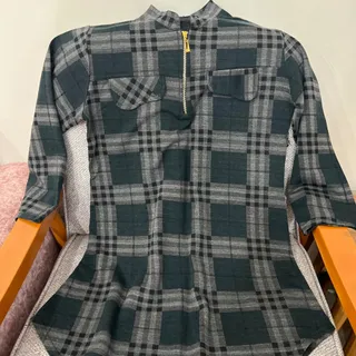 شومیز مانتویی چهارخونه