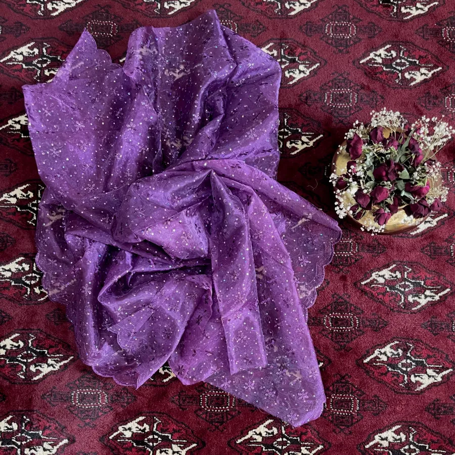پارچه بنفش کارشده