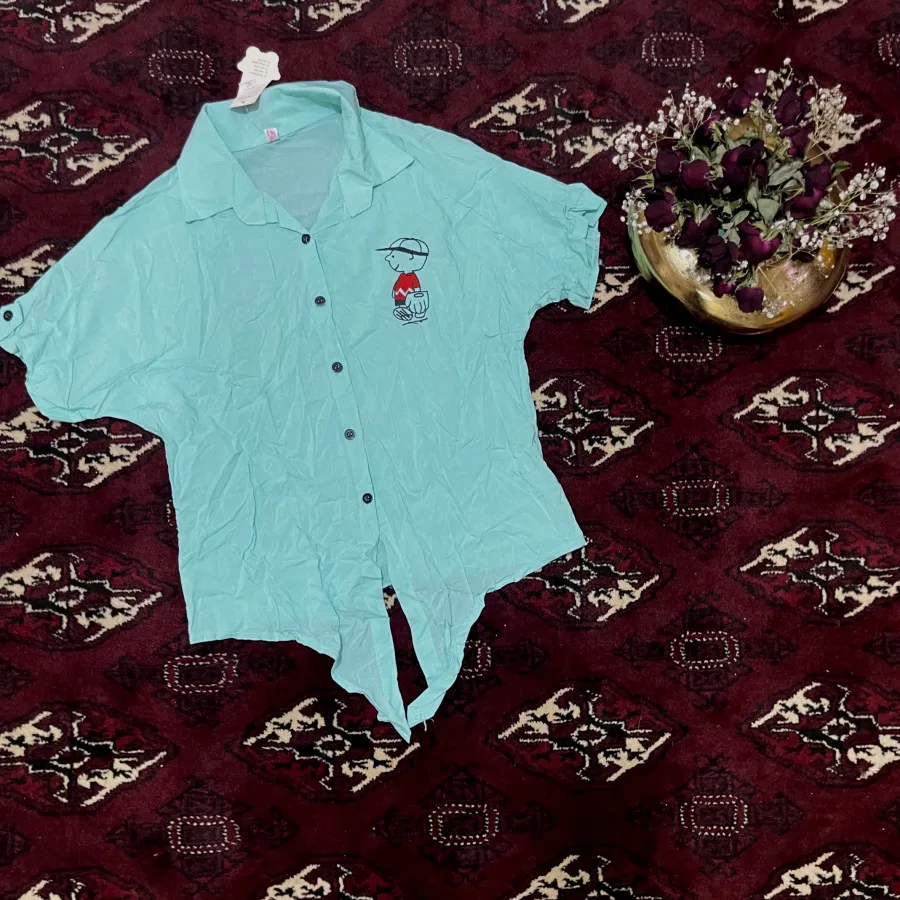بلوز جلو گره ای نخی