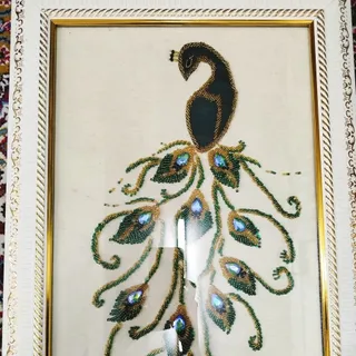 تابلو ی جواهر دوزی طاووس