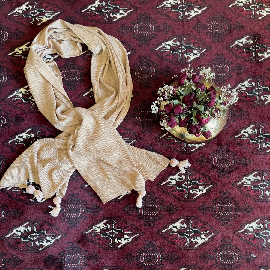 شال کرم نسکافه ای
