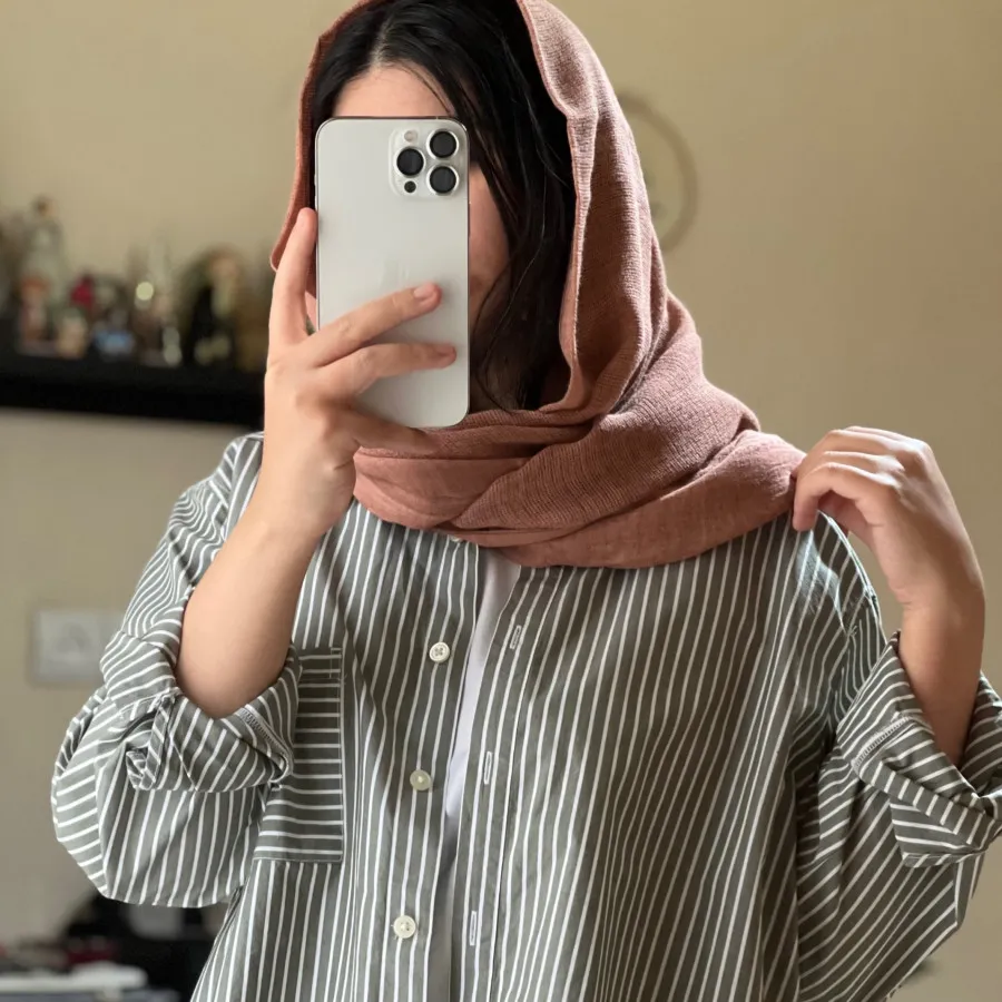 شال رنگ اجری کنفی سنگ شور