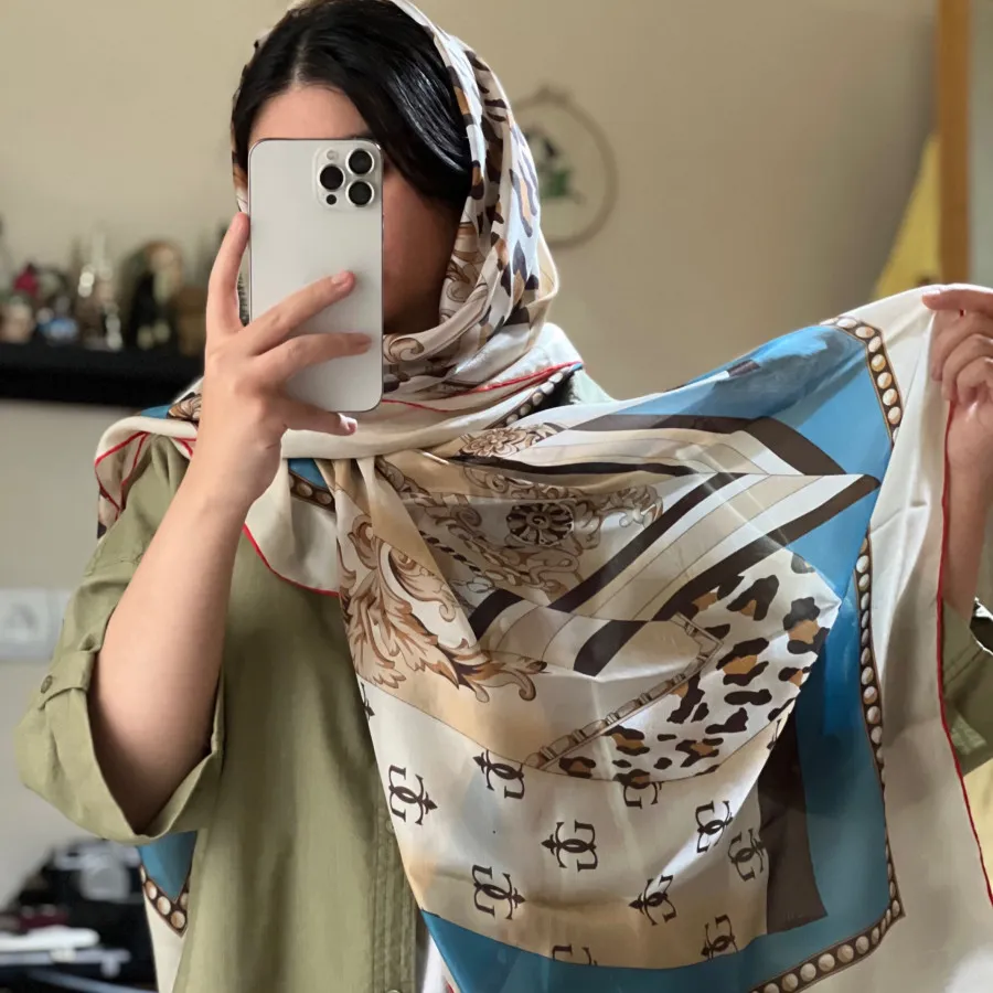 روسری قواره دار حریر سیلک