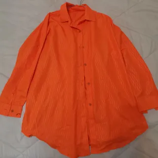 مانتو شومیز نارنجی نخ