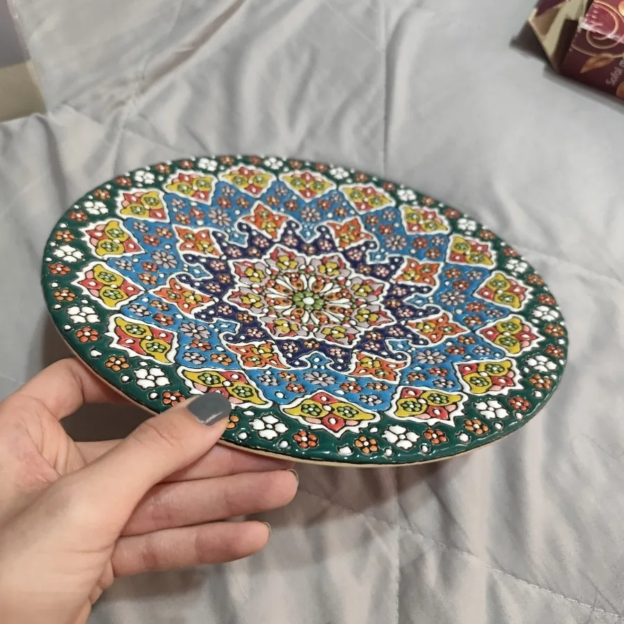 بشقاب مینا کاری