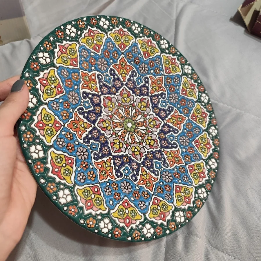بشقاب مینا کاری