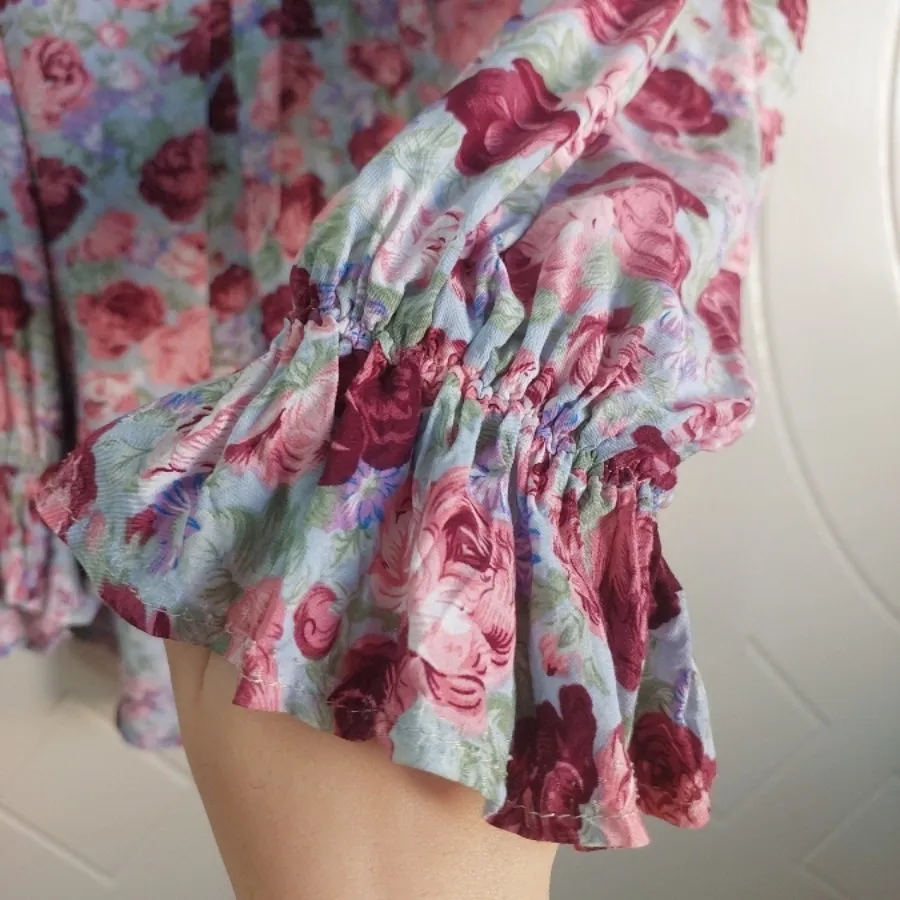 شومیز نخ پنبه گل گلی
