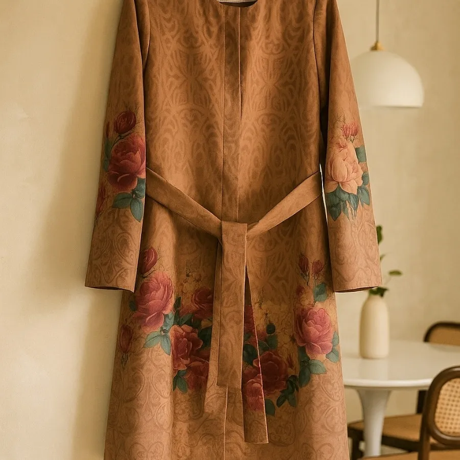 مانتو حاشیه گل وارداتی