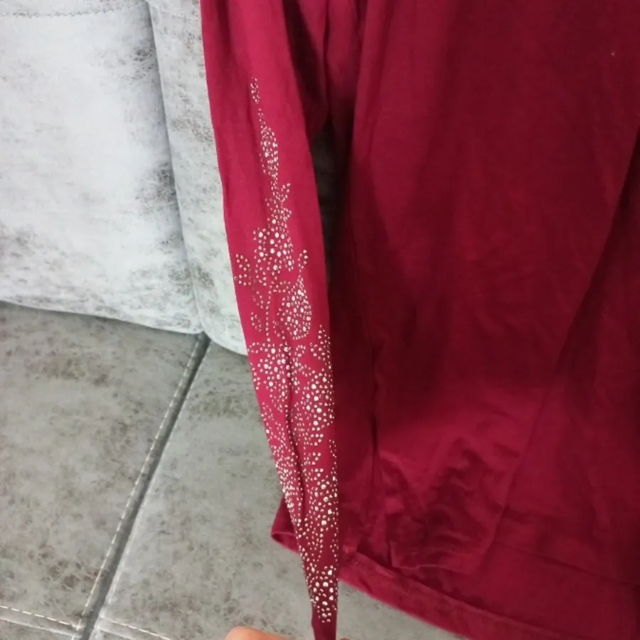 بلوز نخی نگین کاری